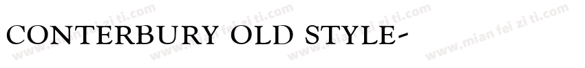 conterbury old style字体转换